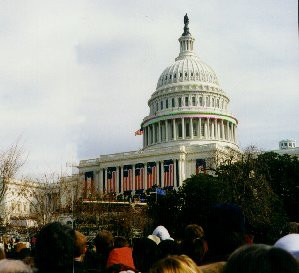 A View of the Capitol from where we witnessed the swearing-in ceremony.