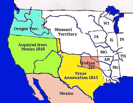 Lands gained from Mexico