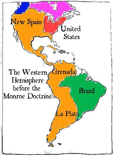 monroe doctrine map