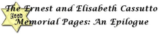 The Story of Ernest and Elisabeth Cassutto: An Epilogue