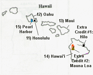 map of hawaii with answer