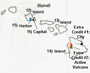 map of hawaii with questions